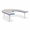Jonti-Craft Berries Horseshoe Activity Table, 66 in. x 60 in., E-height, Freckled Gray/Blue/Gray 6445JCE003
